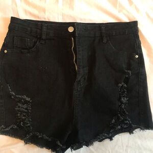High waisted jean shorts brand new with tears